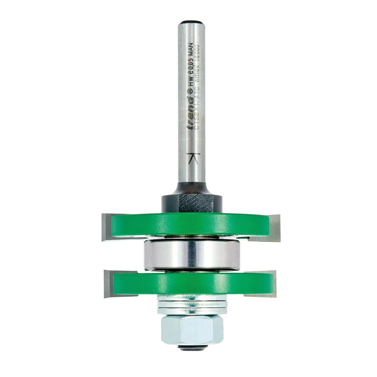 Trend Frez pióro-wpust HM 1/4", 3,2x9,5 mm | Precyzyjne frezowanie pióro–wpust: chwyt 1/4", dł. cięcia 3,2 mm, Ø9,5 mm, węglik tungstenu, C158X1/4TC