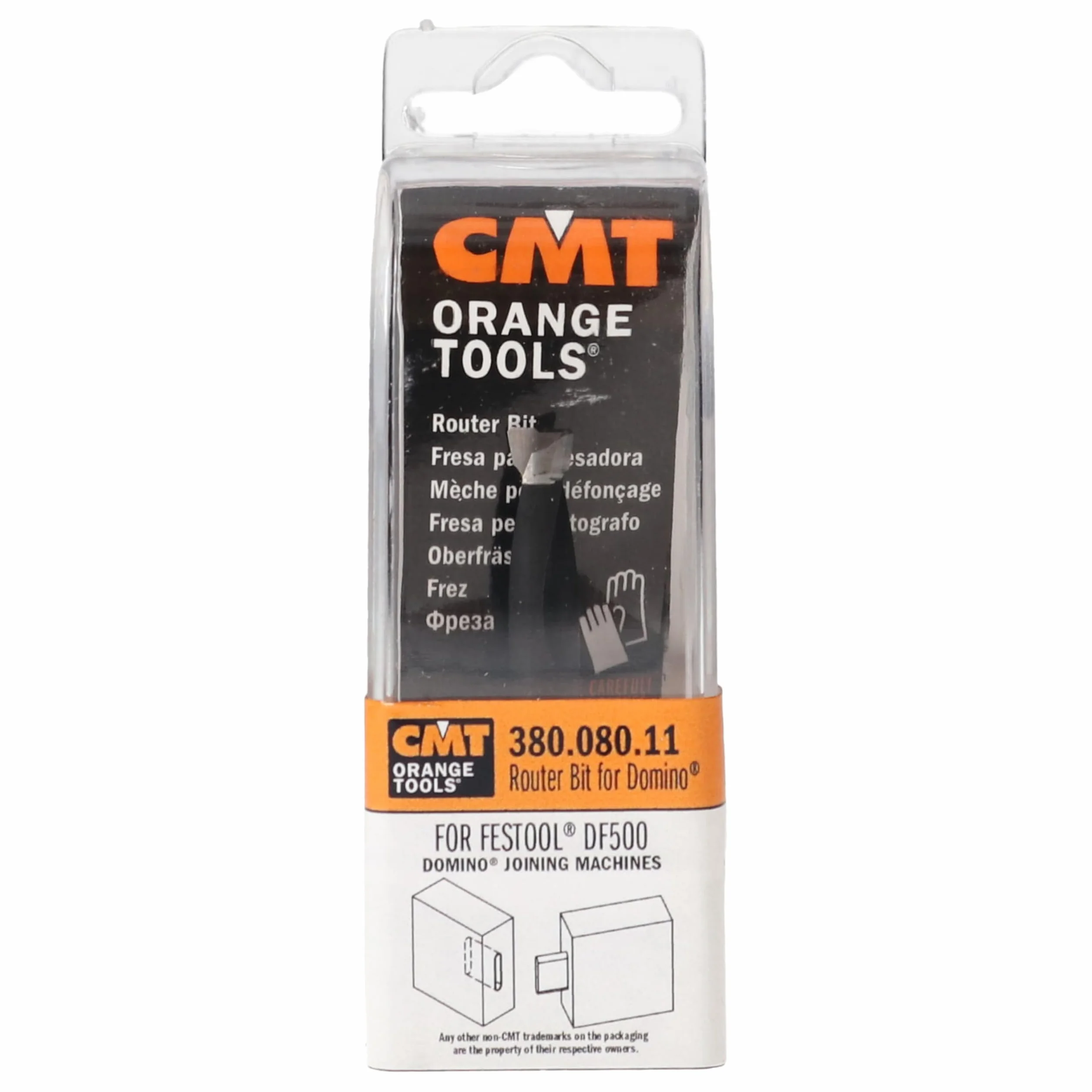 CMT 380.080.11 Bit z węglika spiekanego do maszyn do łączenia Domino firmy Festool DF500, 8 mm (5/16 cala), trzpień M6 x 0,75 mm