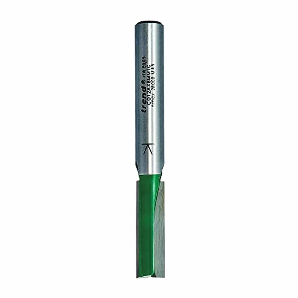 Trend Frez z dwoma rowkami o średnicy 8mm x 25mm nacinany, odpowiedni do zastosowań takich jak grawerowanie, rowkowanie, wręgowanie i płytkie dłutowanie, C012AX8MMTC