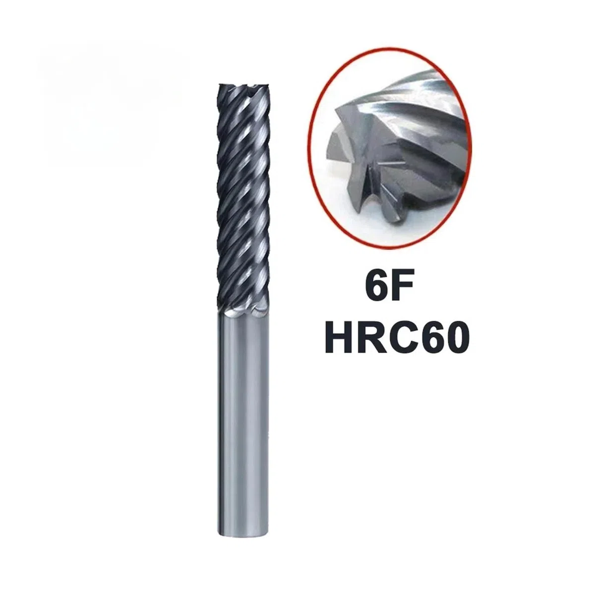 Frezowanie HRC60 Frez trzpieniowy z węglików spiekanych 6 8 10 12 mm Powłoka stopowa Narzędzie do cięcia stali wolframowej Frezy CNC obróbki Warsztat(D6x24xd6x75L)