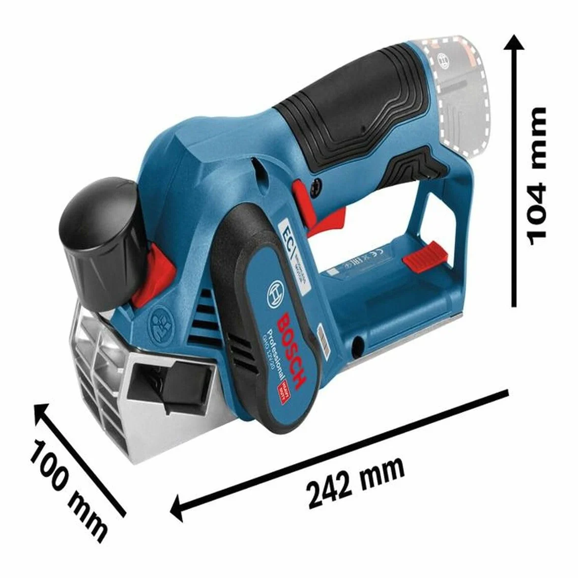 Bosch Professional GHO 12V-20 akumulatorowy strug 12V 56 mm L-BOXX