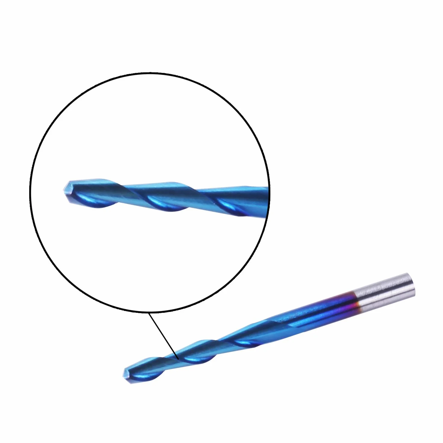 SainSmart Genmitsu 10 szt. Nano Blue Coat frez trzpieniowy do płaskiego nosa, frez trzpieniowy CNC, 1/8", spirala Upcut, 2 końcówki poprzeczne, zestaw frezów trzpieniowych do akrylu, drewna PCB (3,175