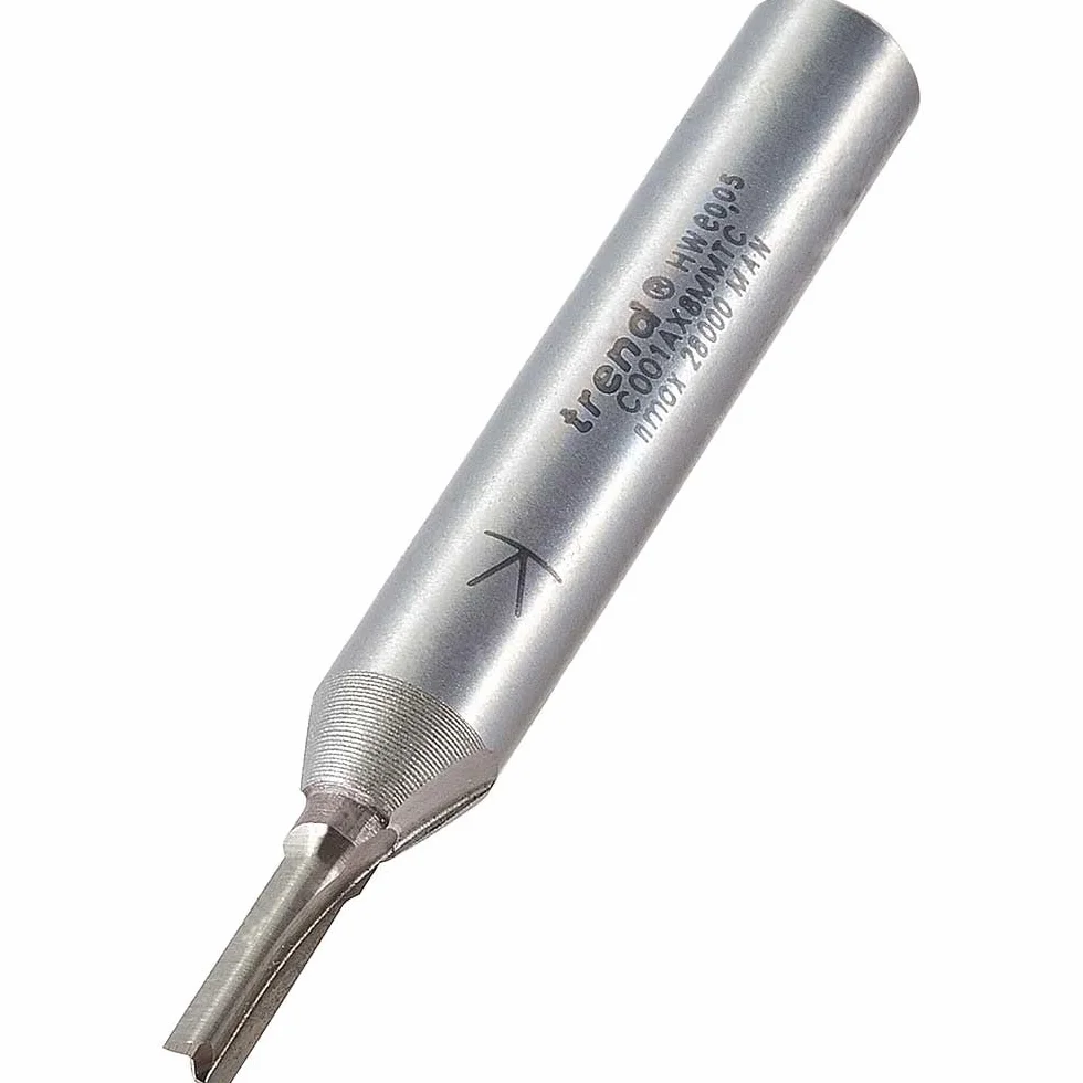 Trend Frez z dwoma rowkami o średnicy 3mm x 9,5mm, odpowiedni do zastosowań takich jak grawerowanie, rowkowanie, wręgowanie i płytkie dłutowanie, C001AX8MMTC