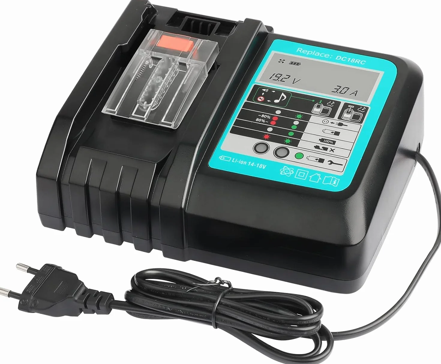 BL1850B 18 V 5Ah Bateria z ładowarką DC18RC do Makita 18 V LXT Litowo-jonowa BL1860B BL1850 BL1840 BL1830, kompatybilna z radiem DMR115 Makita wkrętarka 18 V