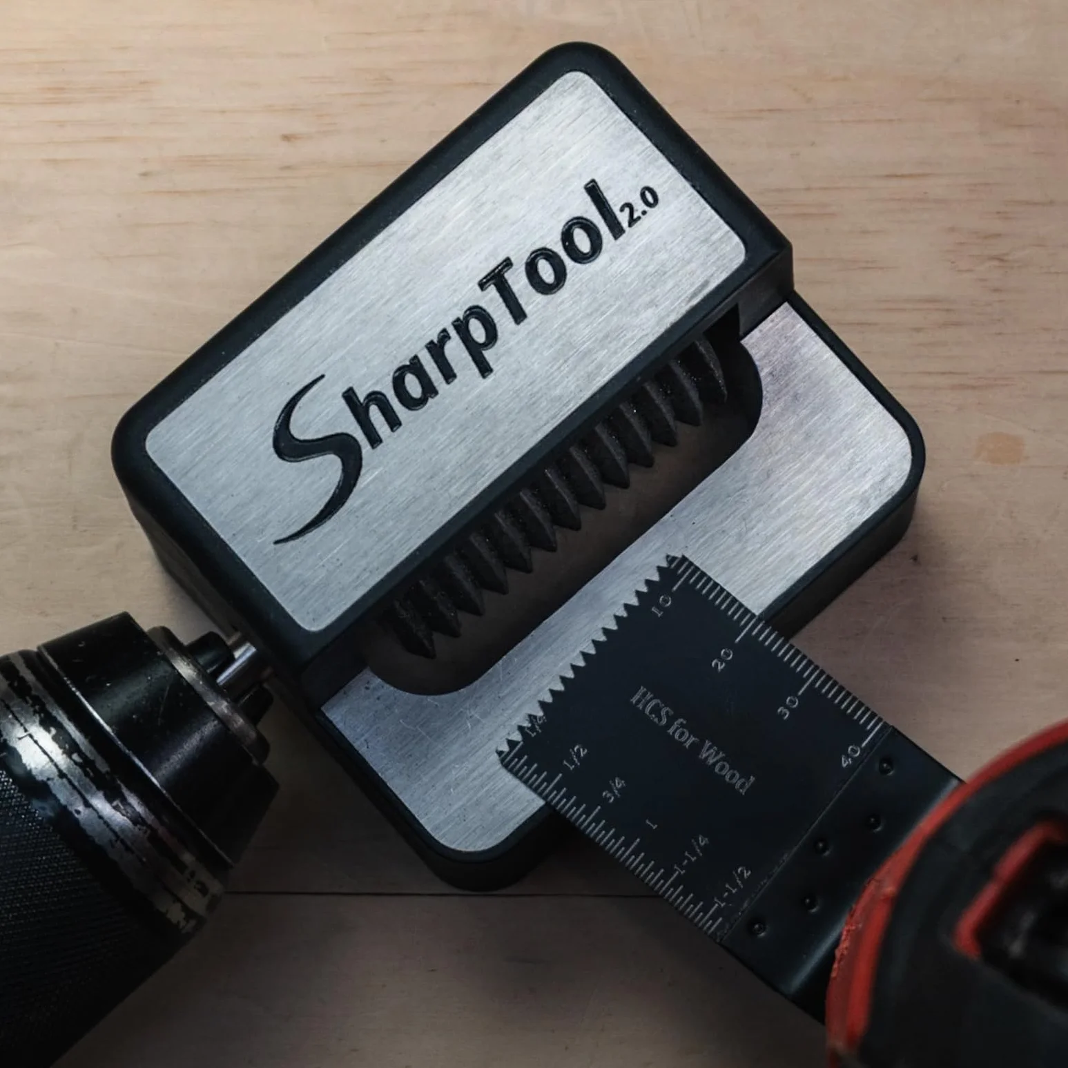SharpTool 2.0 Ostrzałka do brzeszczotów narzędzi wielofunkcyjnych - precyzyjna ostrzałka do wiertła do naostrzania brzeszczotów BIM, HCS i HSS do zanurzania, akcesoria do narzędzi wielofunkcyjnych