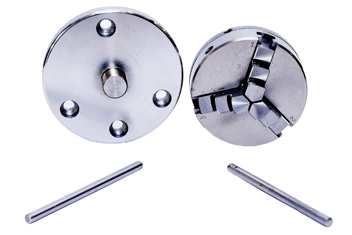 ACTOOLS Stół frezarski 80 mm + uchwyt samocentrujący 65 mm + płyta tylna i nakrętki T (dostawa 4-5 dni) (stół obrotowy 7,6 cm + uchwyt 65 mm)