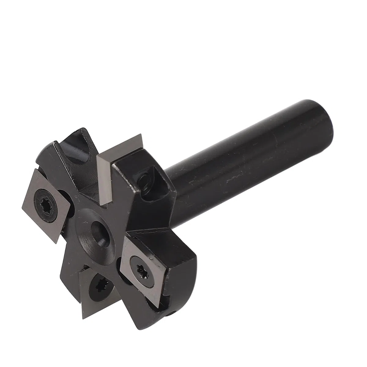 Jiawu Frez do Nawierzchni Typu Spoilboard, trzpień 12 Mm, średnica Cięcia 1-3/4 Cala, 4 Ostrza, Wymienna Płytka z Węglika, Końcówka do Strugarki Drewna, Routera CNC, Ręczny Router Stołowy