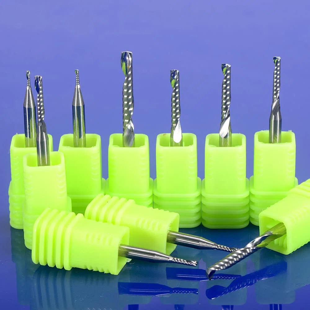 EU_HOZLY 1 mm 1,5 mm 2,0 mm 2,5 mm 3,175 mm węglik 1 frez spiralny frez frez CNC frezy do grawerowania frezy