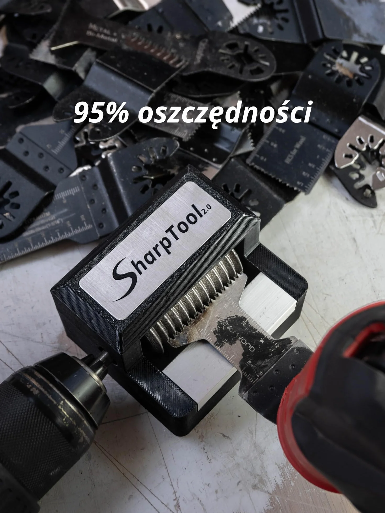 SharpTool 2.0 Ostrzałka do brzeszczotów narzędzi wielofunkcyjnych - precyzyjna ostrzałka do wiertła do naostrzania brzeszczotów BIM, HCS i HSS do zanurzania, akcesoria do narzędzi wielofunkcyjnych