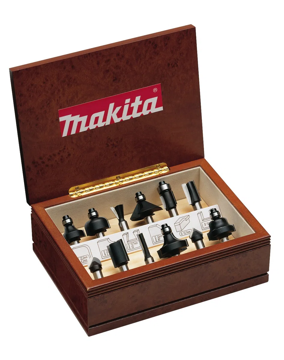Makita A-88054 Professional Hm zestaw Frezów, 12-Częściowy, 8 mm