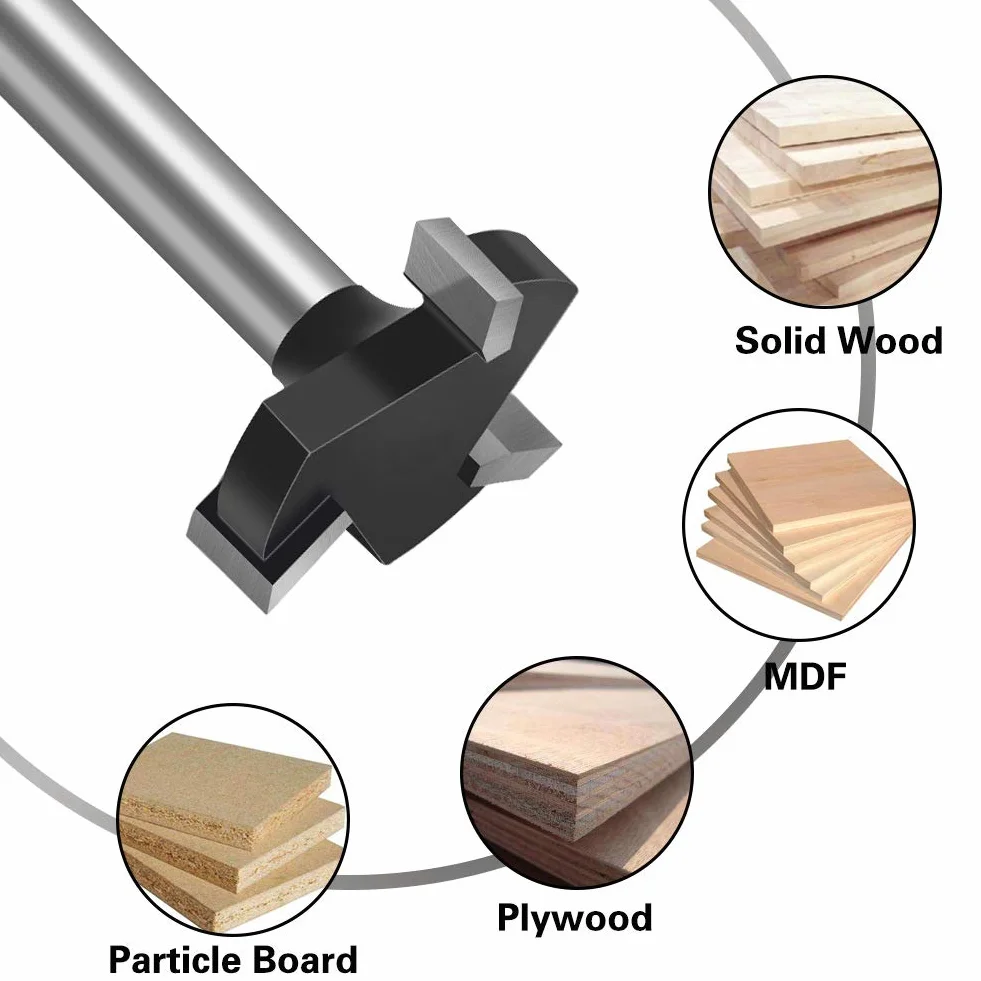 Baorder 6 mm trzonek CNC Spoilboard Frez powierzchniowy frez do płyt z twardego metalu do obróbki drewna