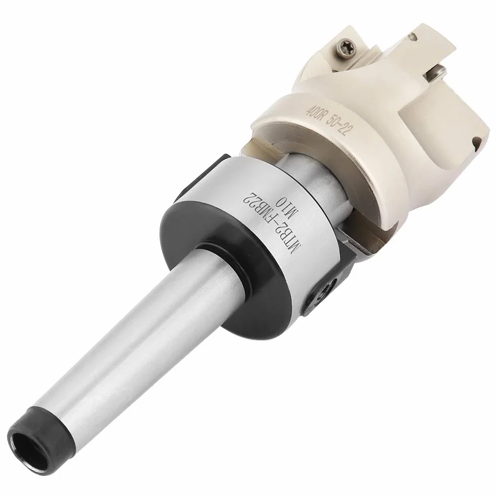 Jiawu Frez Czołowy, Wysokoobrotowy Frez Węglikowy o średnicy 50 Mm, CNC z Chwytem MT2 z 10 Płytkami APMT1604 i Kluczem do Ciężkiego, Zgrubnego, Precyzyjnego Stopnia Płaskiego