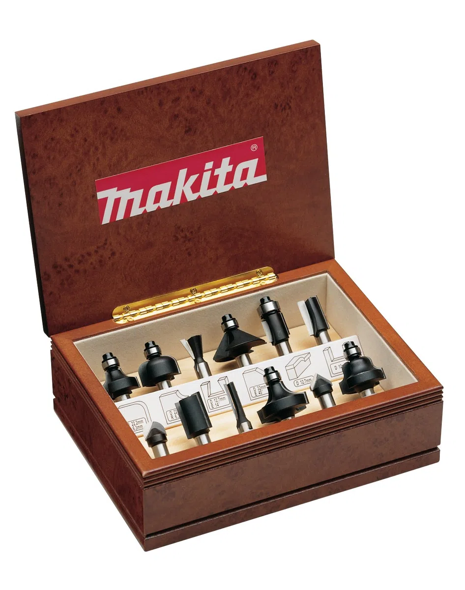 Makita A-88054 Professional Hm zestaw Frezów, 12-Częściowy, 8 mm