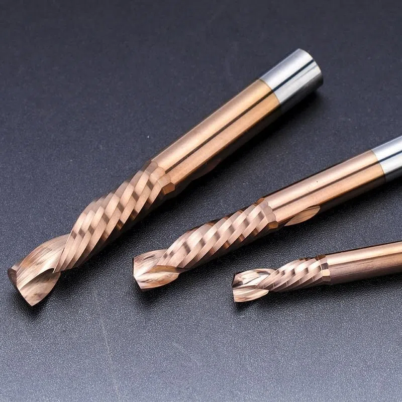 Pojedynczy frez z gwizdkiem 3,175 mm (1/8') Trzonek lewy frez CNC, 10 x 45 x 95