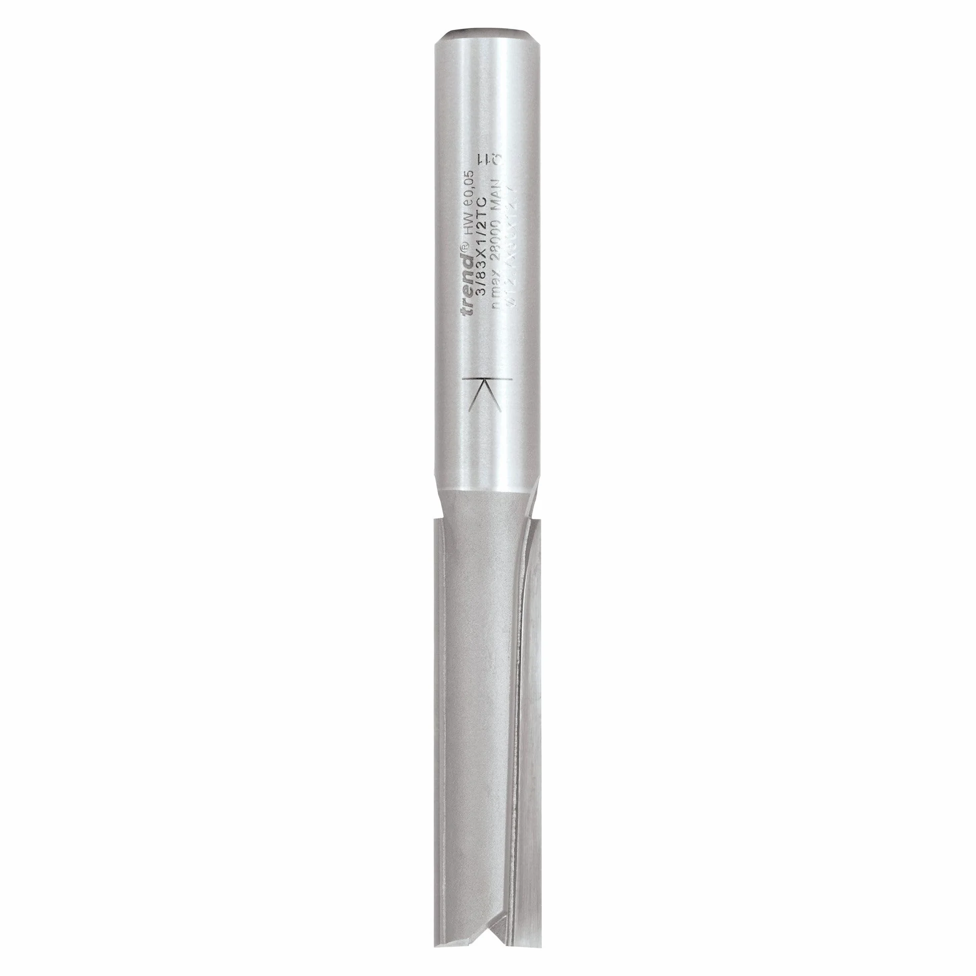 Trend Profesjonalny frez dwupiórowy do frezarki górnowrzecionowej, trzpień 1/2 cala, średnica cięcia 12,7 mm, długość cięcia 50 mm, węglik spiekany (TCT), 3/83X1/2TC