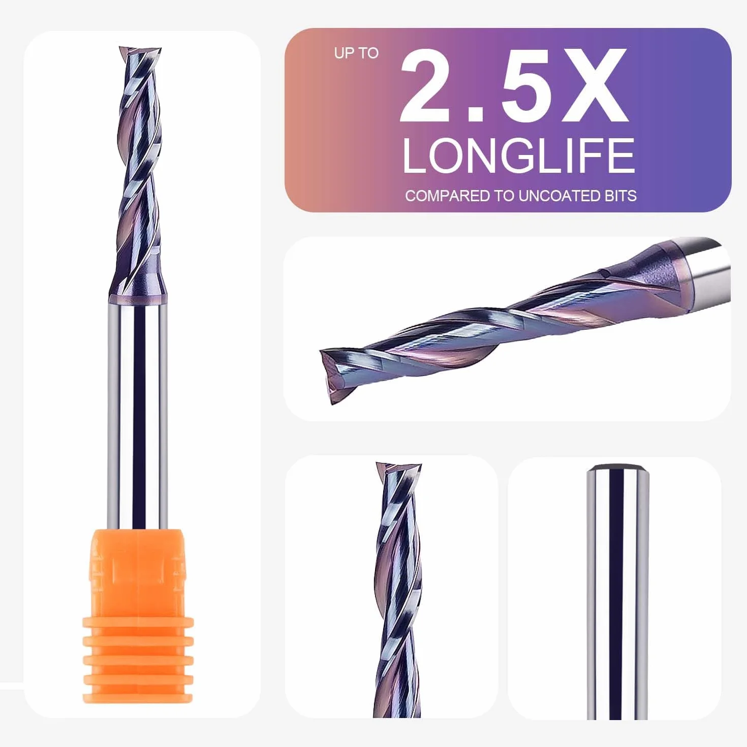 SpeTool Frez spiralny 8 mm chwyt Upcut 6 mm średnica cięcia CNC 2 flety frez do górnowrzecionowy frez do drewna 24 mm długość cięcia frez do rowków VHM frez trzpieniowy frez do rowków spiralnych