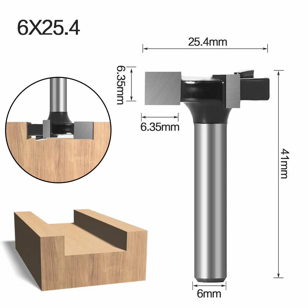 Baorder 6 mm trzonek CNC Spoilboard Frez powierzchniowy frez do płyt z twardego metalu do obróbki drewna