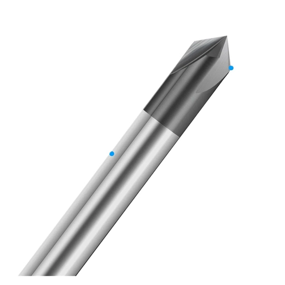 Zestaw wierteł stożkowych z węglika spiekanego, 4 ostrza, 3-25 mm, frez do rowków w kształcie litery V 90 stopni, obróbki drewna i grawerowania(12xD12x75L)