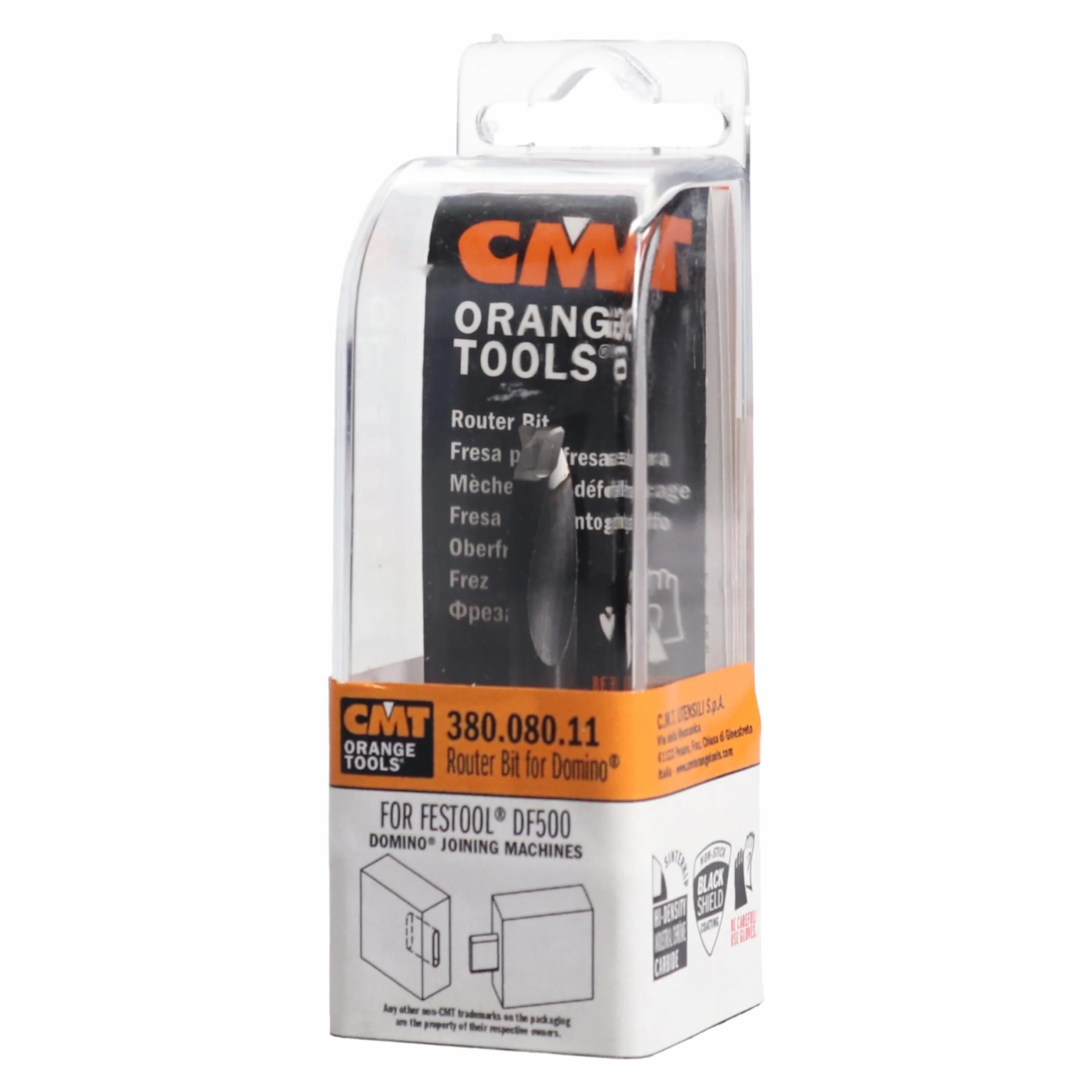 CMT 380.080.11 Bit z węglika spiekanego do maszyn do łączenia Domino firmy Festool DF500, 8 mm (5/16 cala), trzpień M6 x 0,75 mm