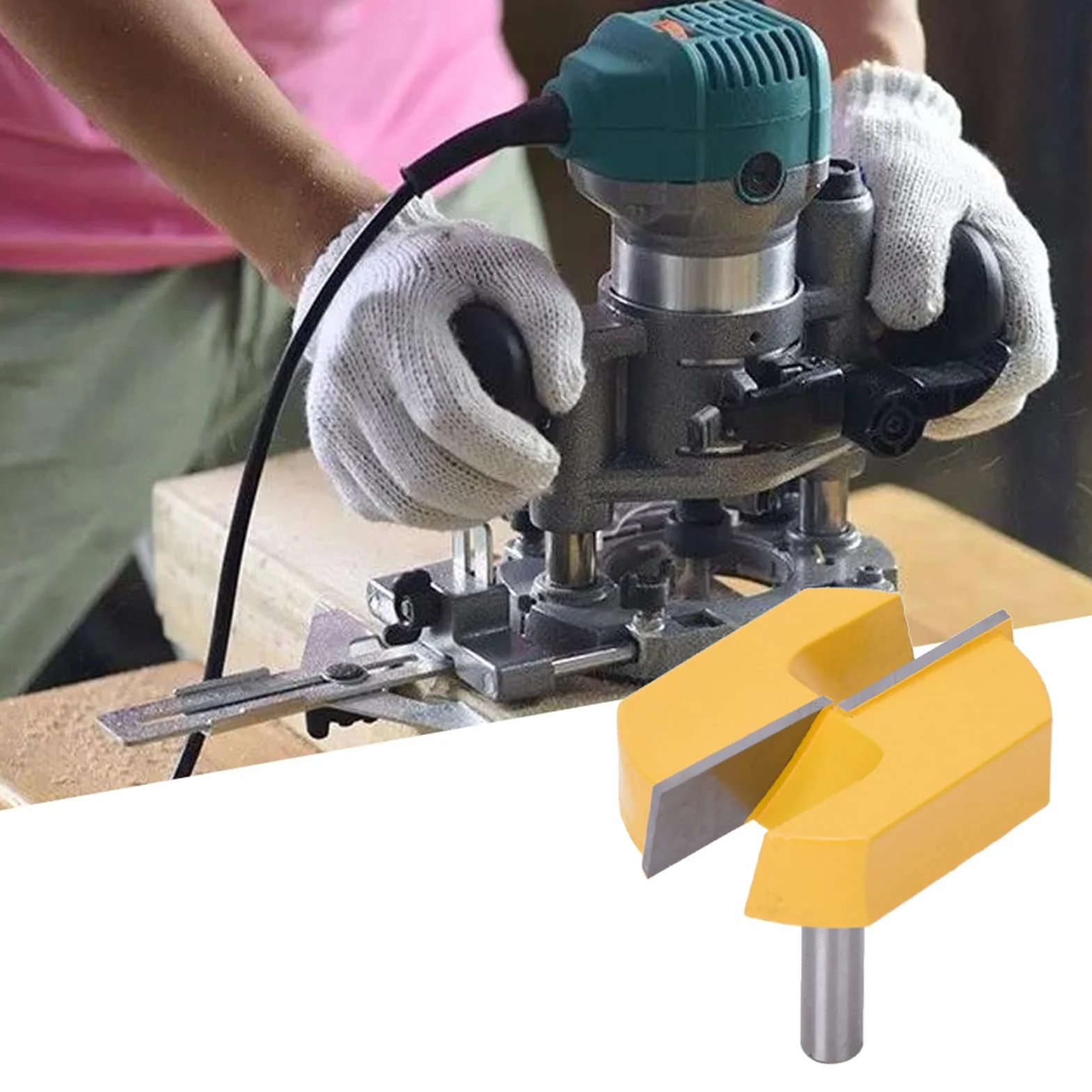 8mm Frez, Spoilboard Frez do Napawania Płyta Spłaszczanie Frez do Dolnej Powierzchni Struganie Narzędzie do Obróbki Drewna Frez do Drewna