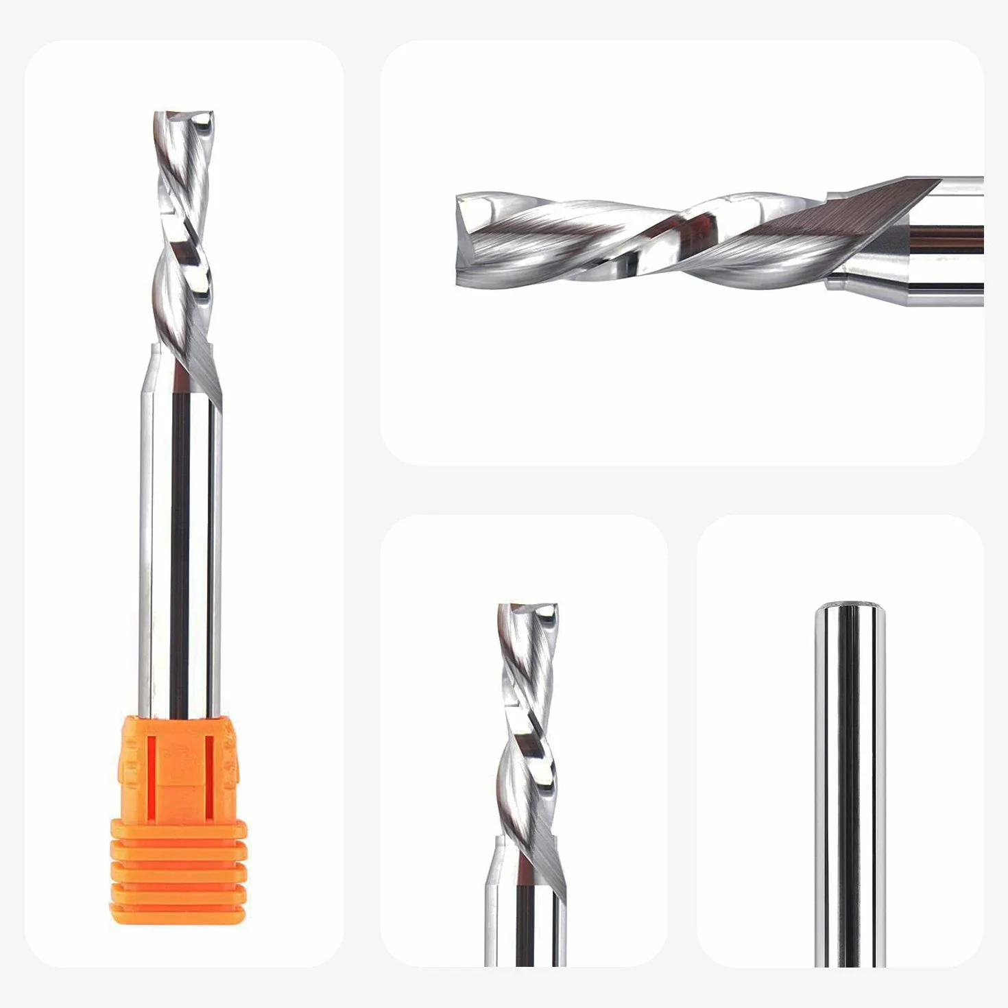 SepTool Down-cut CNC frez spiralny VHM frezy górnowrzecionowe, do drewna o średnicy cięcia 6 mm, trzpień 8 mm, do cięcia drewna