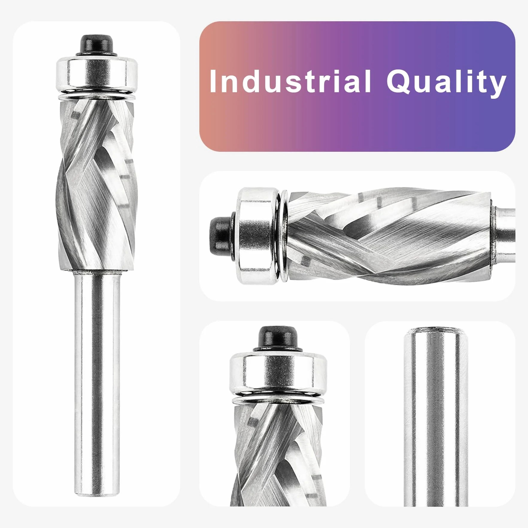 SpeTool Frez spiralny 8 mm trzpień frez dociskowy do frezarki górnowrzecionowej 12 mm średnica cięcia 25 mm długość cięcia frez do kopiowania z pierścieniem kroplowym na górze VHM do cięcia drewna
