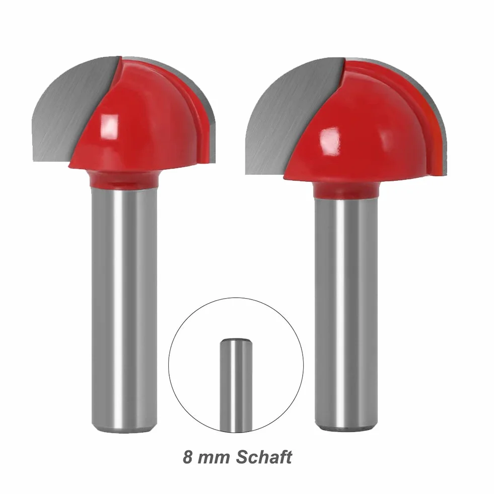 5 sztuk frezów kulowych z drewna, jaskółczy ogon, trzpień 8 mm, frez do frezów 8 mm, trzpień jaskółczy ogon – 12 mm/16 mm/19 mm/22 mm/25,4 mm