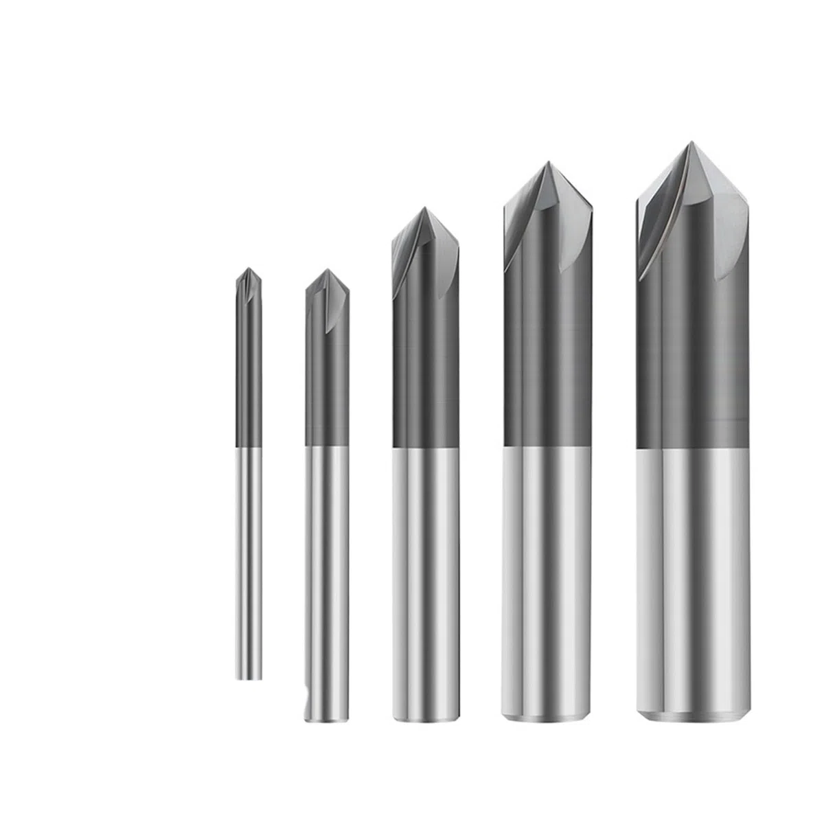 Zestaw wierteł stożkowych z węglika spiekanego, 4 ostrza, 3-25 mm, frez do rowków w kształcie litery V 90 stopni, obróbki drewna i grawerowania(12xD12x75L)