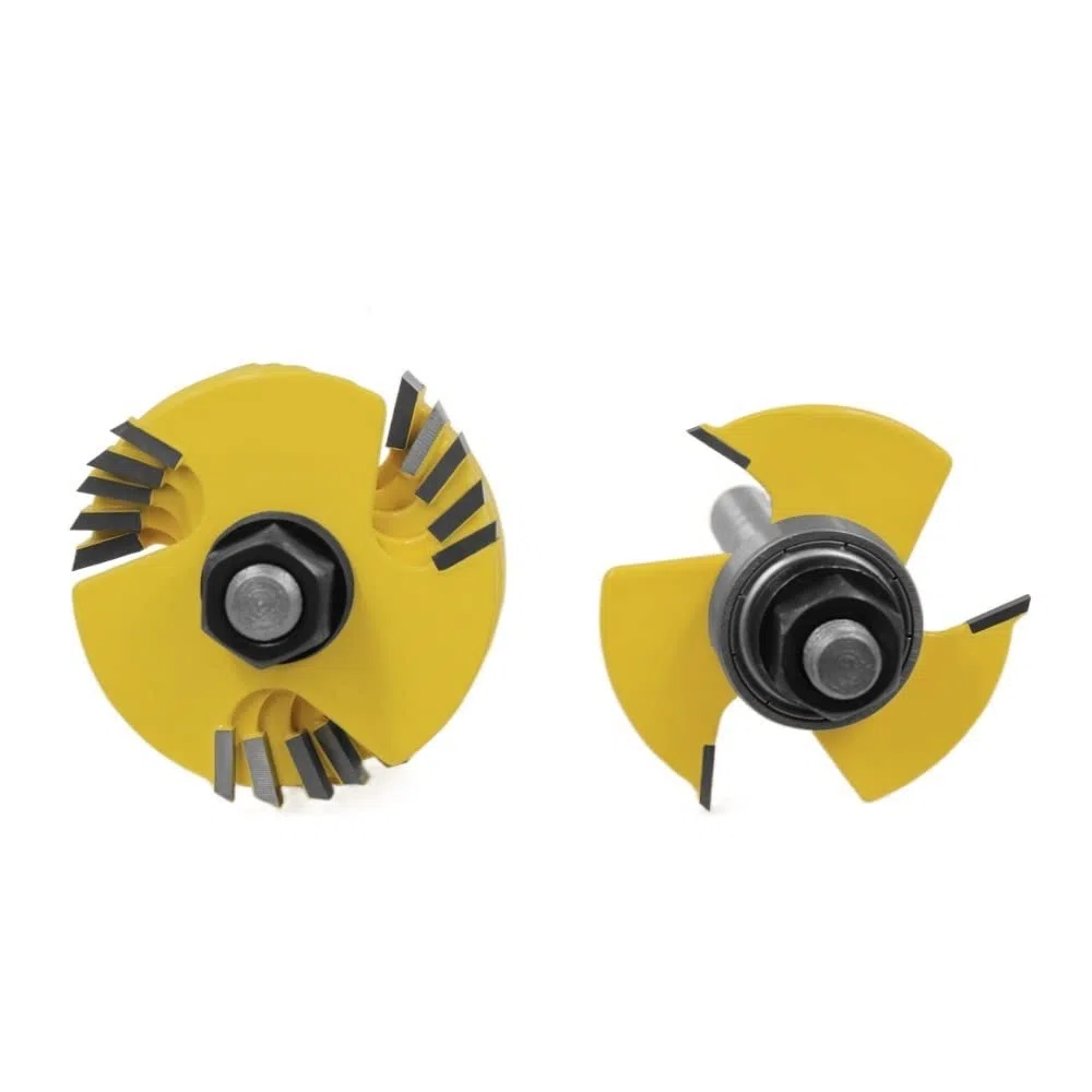 2 Szt. 6-częściowy Frez Do Rowków 3-skrzydłowy Zestaw Bitów Frezów Obróbki Drewna Narzędzie Cięcia Dłuta 8 Mm Trzpień(12.7mm Shank)