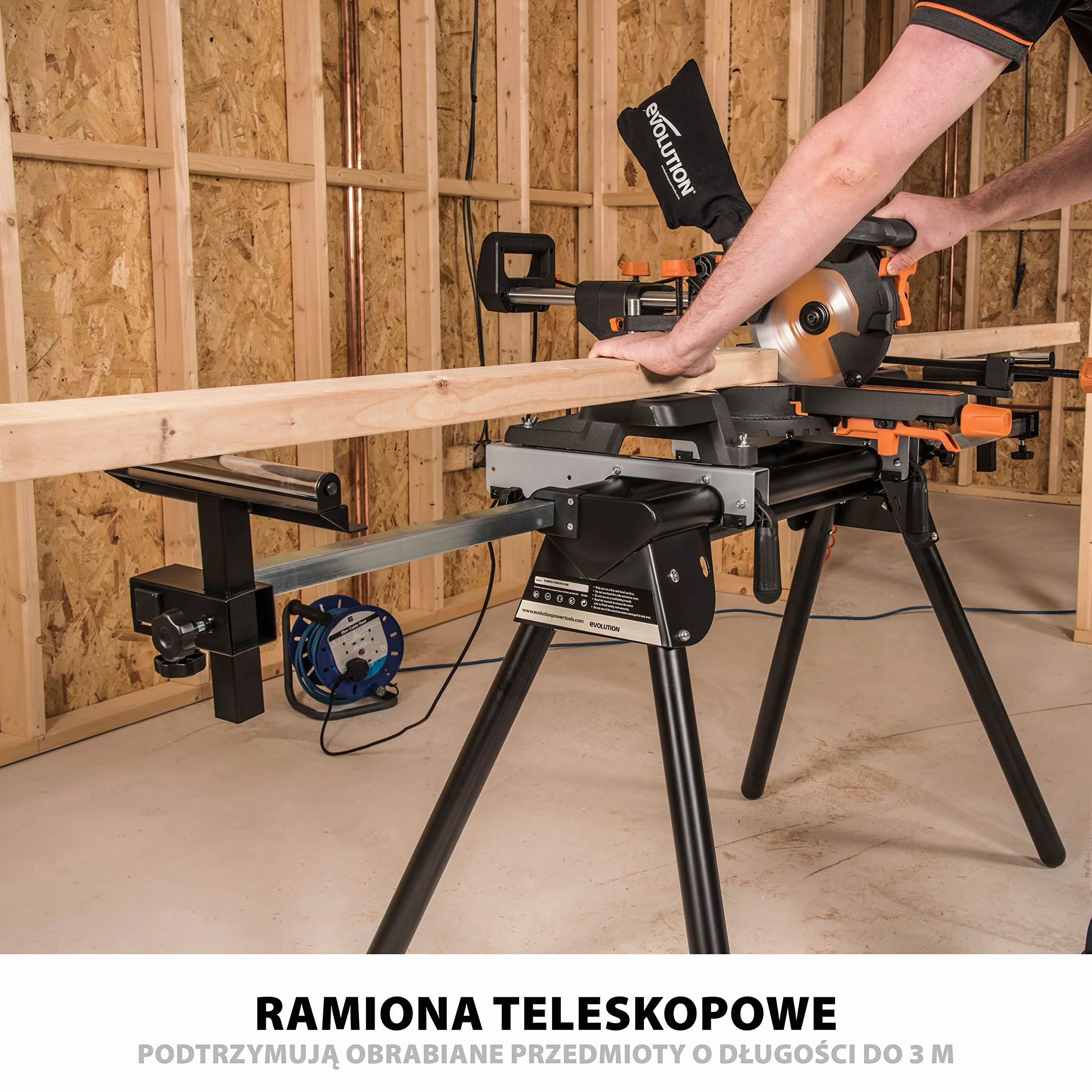Evolution Power Tools EVOMS1 Stojak do ukośnicy składany z wysuwanymi ramionami