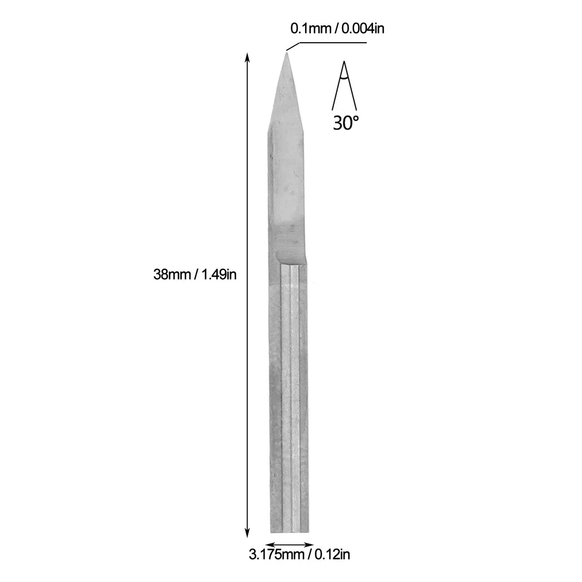Haofy Trwałe Końcówki do Grawerowania ze Stali Wolframowej do Routerów CNC V Bity 10 szt. Wysoka twardość Plastikowego Włókna Szklanego (0,1 mm)