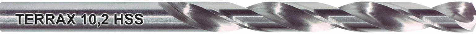 TERRAX by Ruko wiertło spiralne HSS-G 10,2 mm w opakowaniu 5 sztuk z tworzywa sztucznego