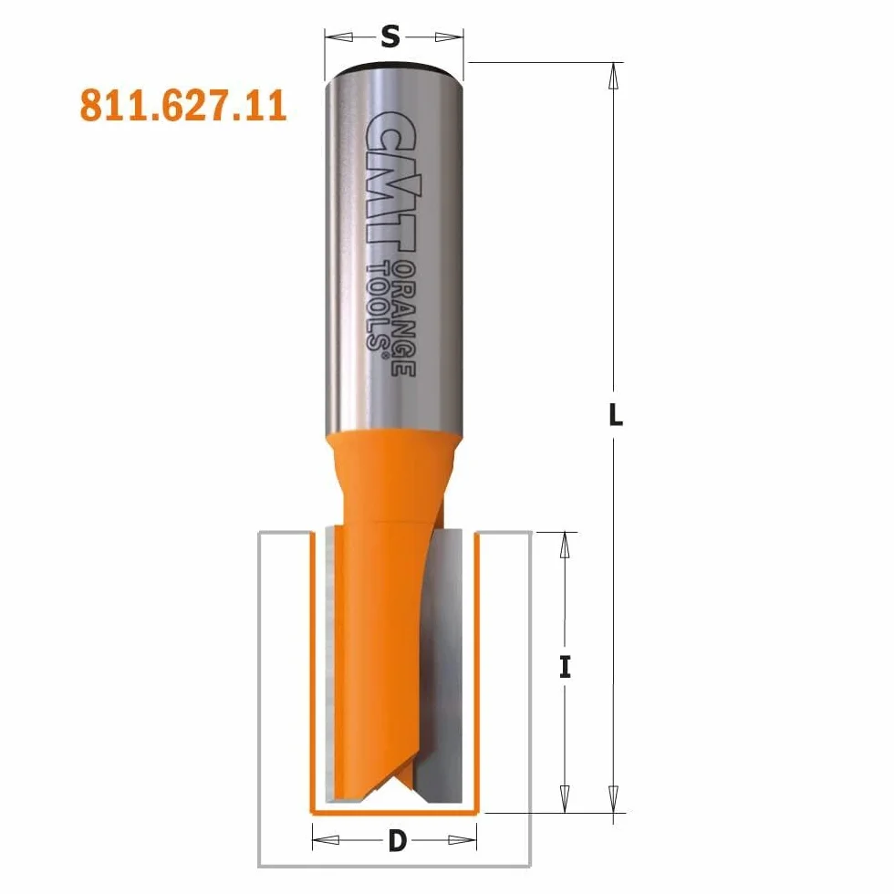 CMT Pomarańczowe narzędzia 911.100.11 frez prosty HM S8 śr. 10 x 20 mm