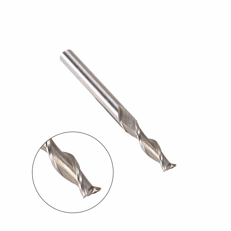 1 sztuka frez 6mm podwójna krawędź 2 flet frez spiralny frez bity CNC zestaw do cięcia narzędzie ze stali wolframowej Upcut Bit przedłużony 6mm bardzo długi