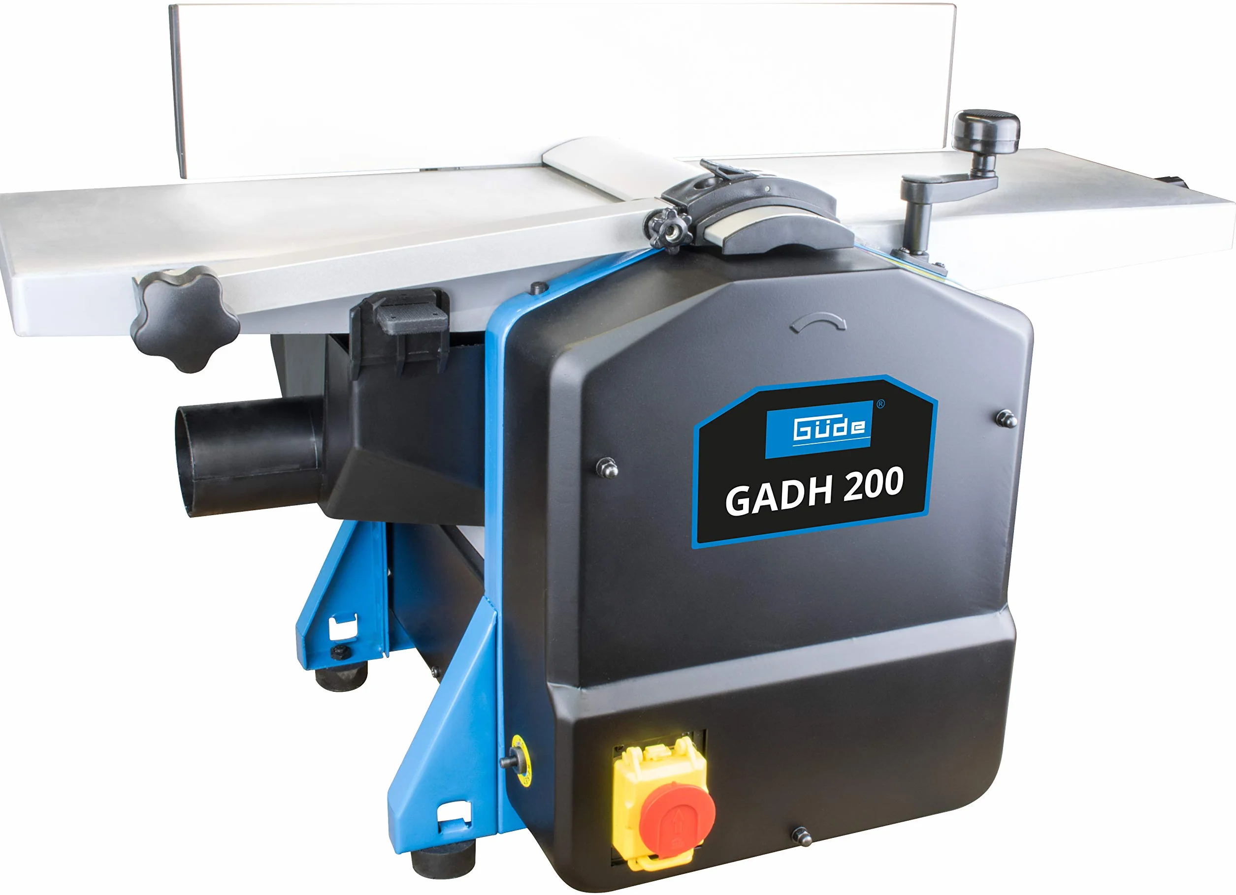 Güde 55440 strug grubościowy GADH 200 (stoły z odlewu ciśnieniowego aluminium, zabezpieczenie wału strugowego, wyłącznik przeciążeniowy), niebieski, 82 x 46 cm