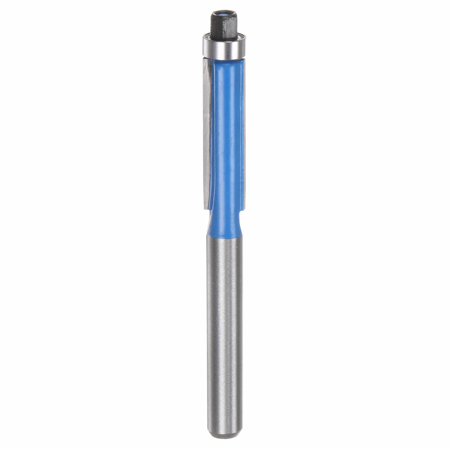 QUARKZMAN Frez do wyrównywania powierzchni 6 mm trzpień 1/4" średnica 1" głębokość cięcia górnego łożyska równo proste frezy z twardego metalu do płyt wiórowych, sklejki, płyty MDF, do obróbki drewna,