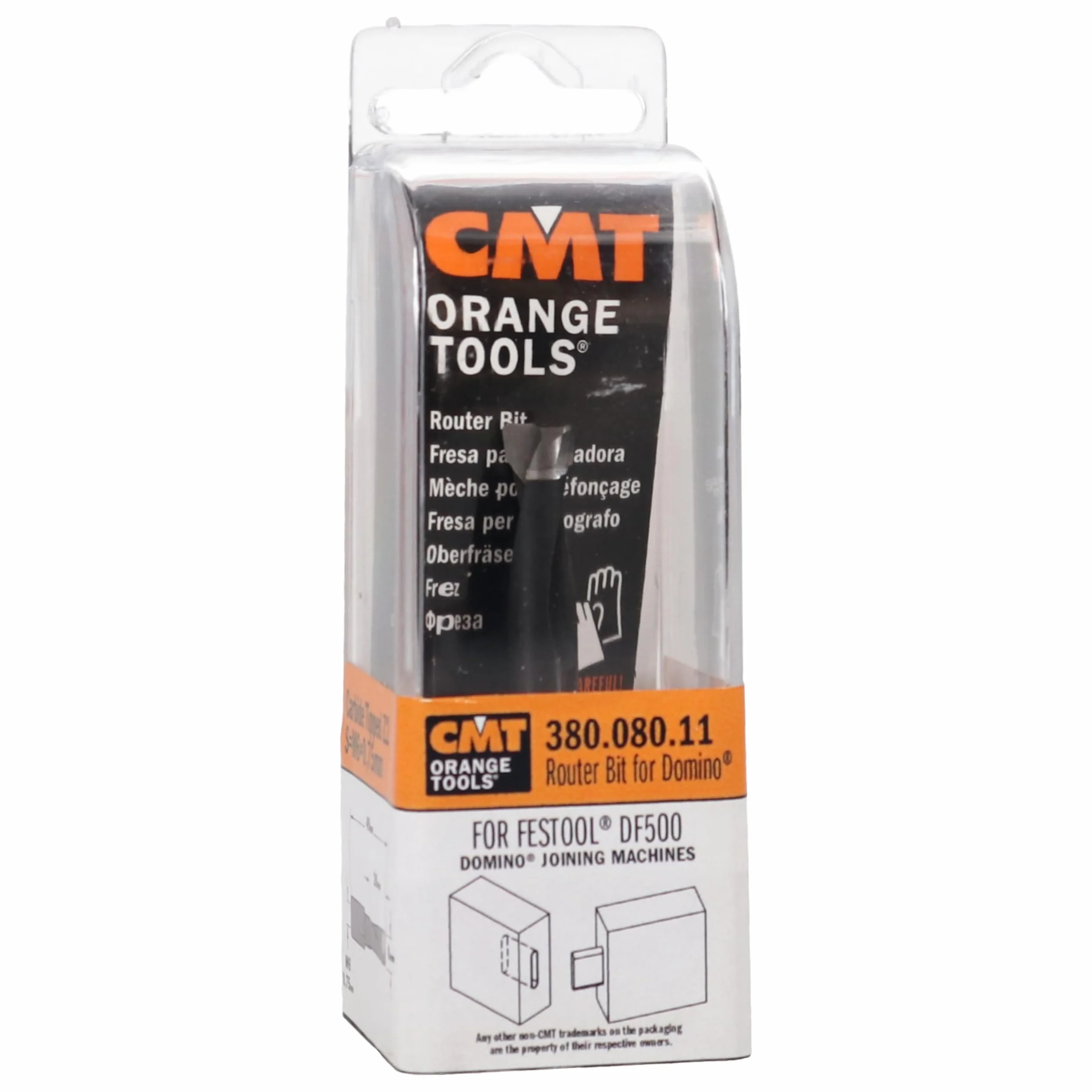 CMT 380.080.11 Bit z węglika spiekanego do maszyn do łączenia Domino firmy Festool DF500, 8 mm (5/16 cala), trzpień M6 x 0,75 mm