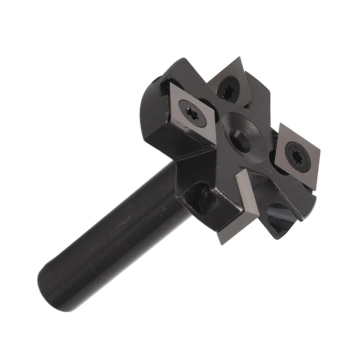 Jiawu Frez do Nawierzchni Typu Spoilboard, trzpień 12 Mm, średnica Cięcia 1-3/4 Cala, 4 Ostrza, Wymienna Płytka z Węglika, Końcówka do Strugarki Drewna, Routera CNC, Ręczny Router Stołowy