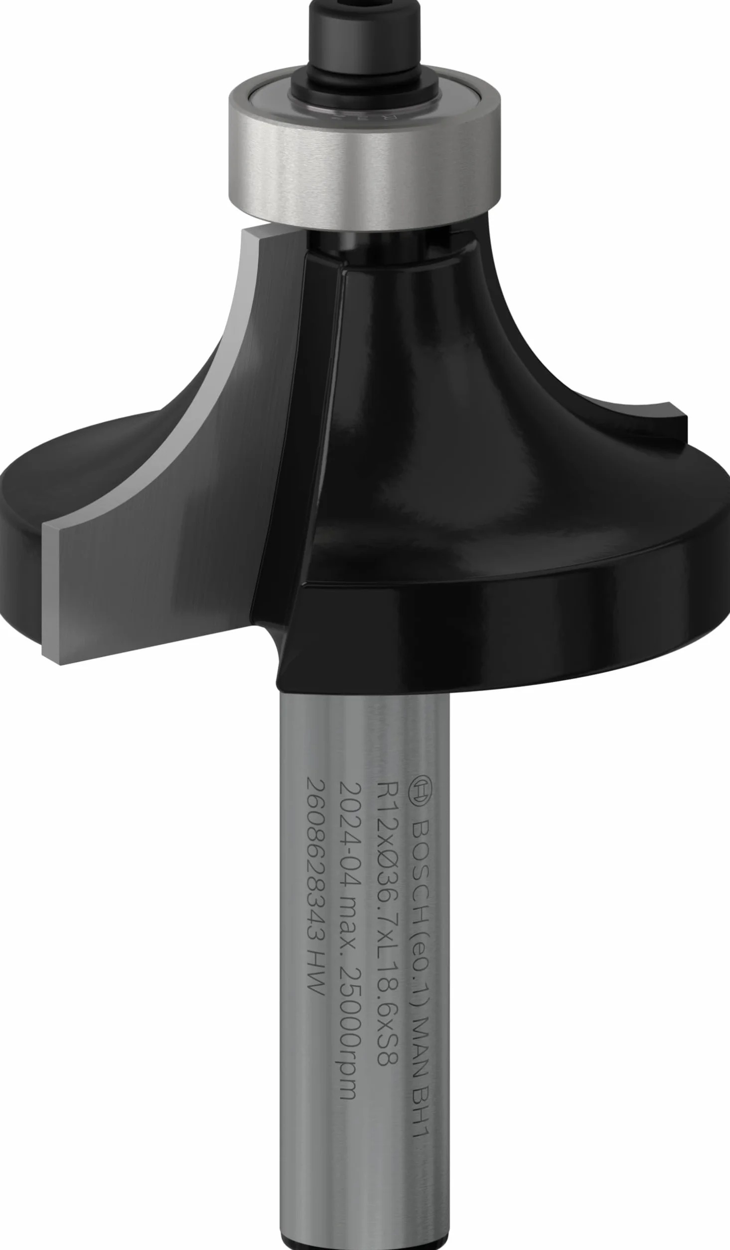 Bosch Professional Frez do zaokrągleń Standard for Wood (do drewna, Kąt 12 mm, Długość robocza 19 mm, Akcesoria frezarek ręcznych)